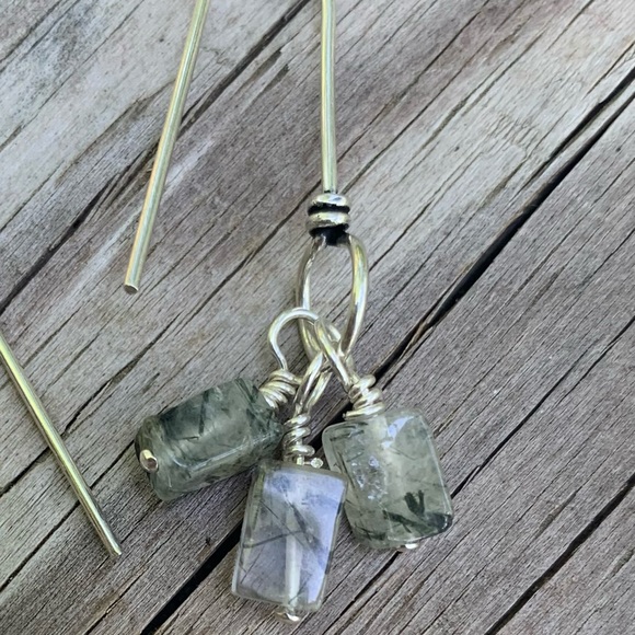 Rutilated Quartz. All Sterling Silver. Hand wired. High quality. - Picture 3 of 8